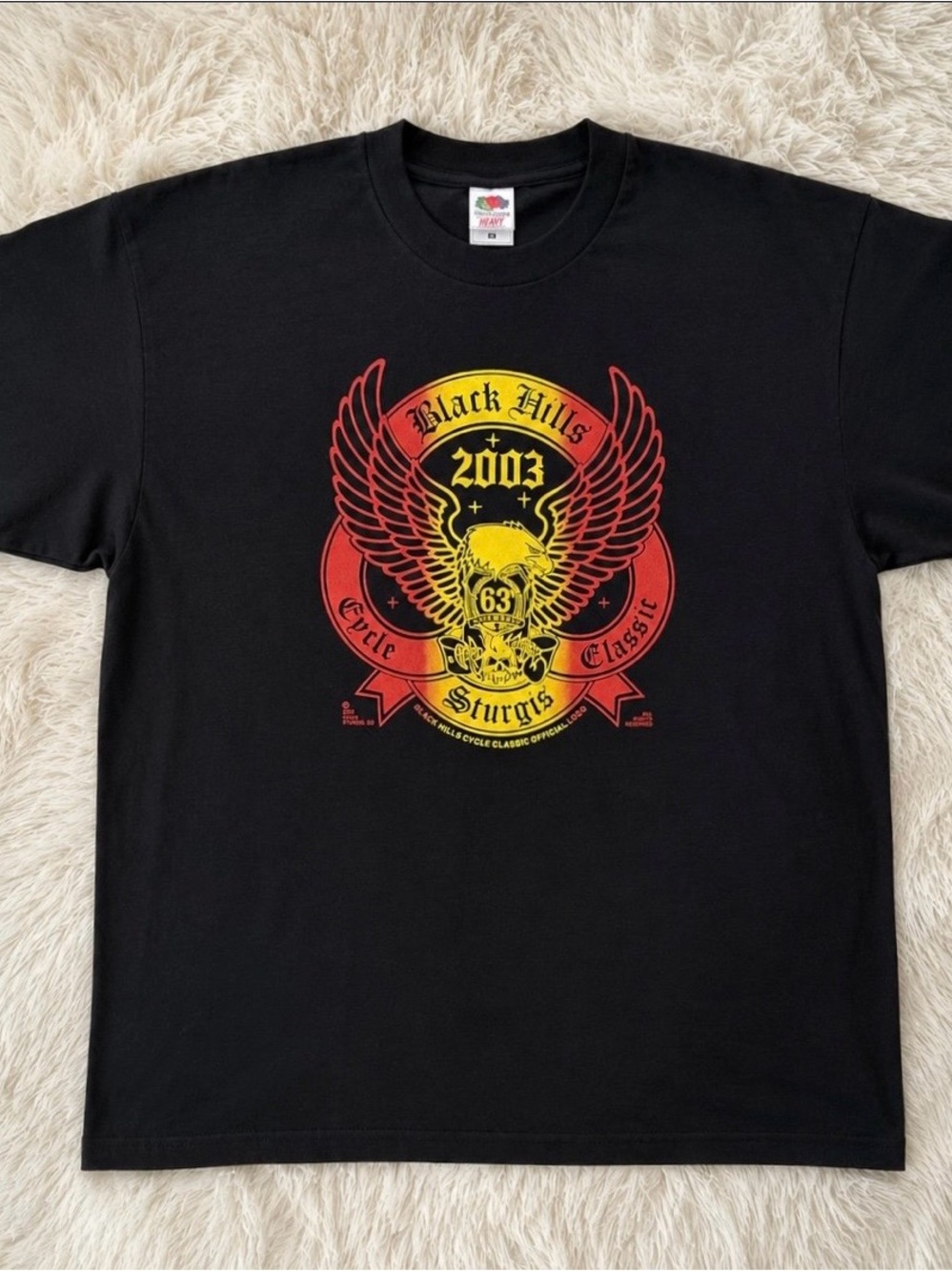 Vintage 2003 Sturgis Black Hills 63rd Anniversary Motorcycle Rally T-Shirt 2X